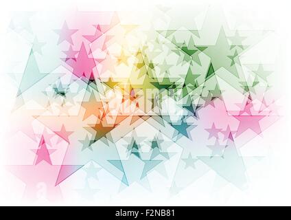 Vivace colorato lucenti stelle dello sfondo. Il design del vettore Illustrazione Vettoriale