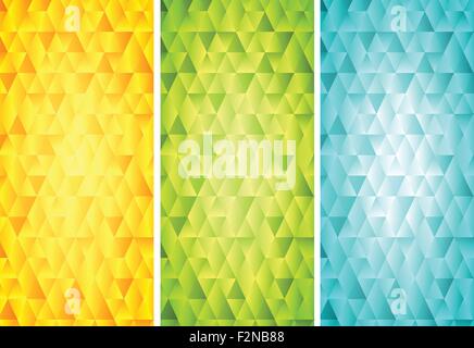 Mosaico luminoso tech banner verticale. Vettore di arte web design Illustrazione Vettoriale