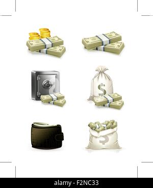 La carta moneta, impostare Illustrazione Vettoriale