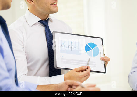 Close up di imprenditore mani con appunti Foto Stock