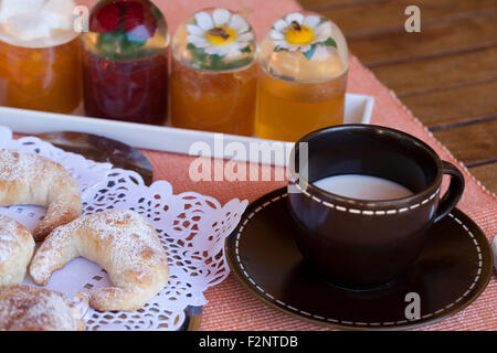 Colazione continentale tradizionale Foto Stock