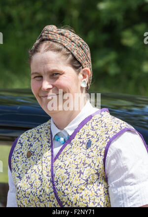 Un reenactor a 1940s tempo di guerra sul weekend la grande stazione ferroviaria centrale Foto Stock