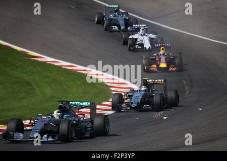 2015 Formula 1 guscio Gran Premio del Belgio, Spa. Foto Stock