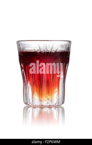 Cookie di mirtillo palustre cocktail alcolico nel colpo di vetro (shooter) Foto Stock