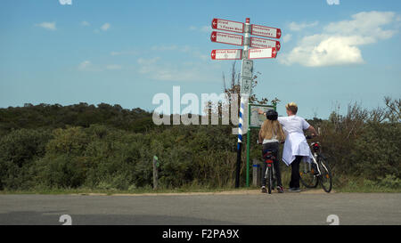 Knooppunt 55, Oosterduinpad, Ouddorp, Goeree-Overflakkee , Zuid-Holland, Paesi Bassi Foto Stock