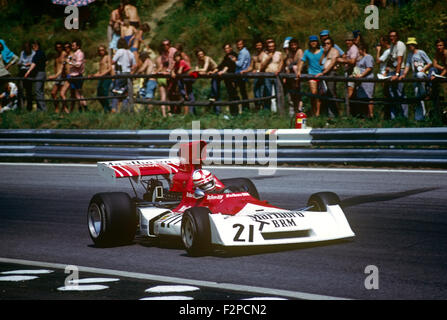 Niki Lauda nel suo Marlboro BRM 1973 Foto Stock