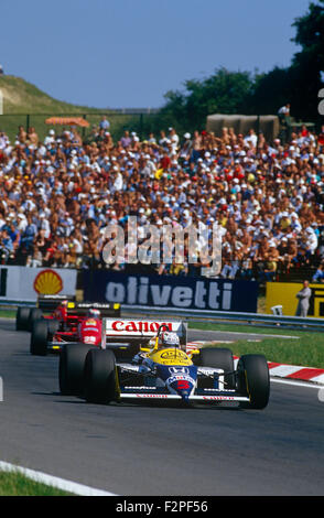 Nigel Mansell nella sua Williams Honda 1987 Foto Stock