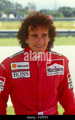 Alain Prost Formula 1 racing driver 1987 Foto Stock