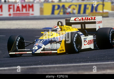 Nelson Piquet nella sua Williams Honda 1987 Foto Stock