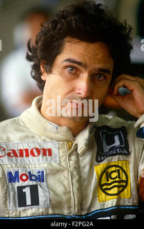 Nelson Piquet Williams Honda pilota di Formula 1 1987 Foto Stock