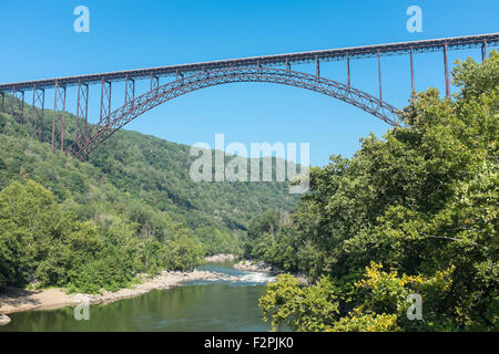 New River Gorge Bridge vicino Feyetteville in West Virginia Foto Stock