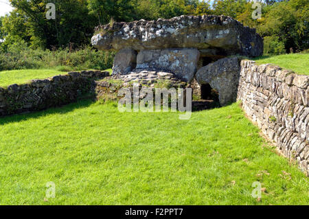 Tinkinswood sepoltura camera, St Nicholas,Vale of Glamorgan, South Wales, Regno Unito. Foto Stock