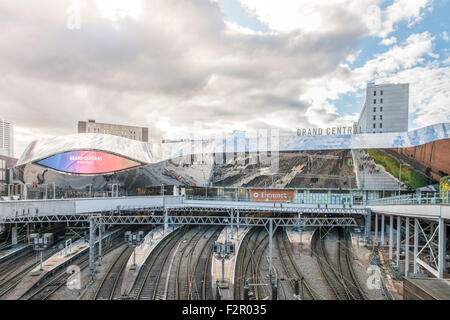 New Street Station di Birmingham, con John Lewis Store sopra. Foto Stock