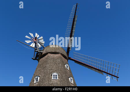 Fotografia dello storico Mulino a vento danese in Hoersholm. Foto Stock