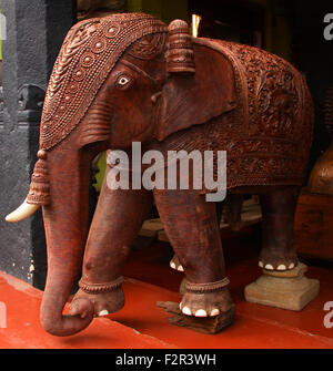 Elefante di legno Foto Stock