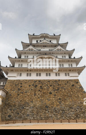 Il castello di Himeji, uno del Giappone del patrimonio mondiale Unesco Foto Stock