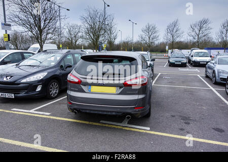 Sconsiderata di un parcheggio, UK. Foto Stock