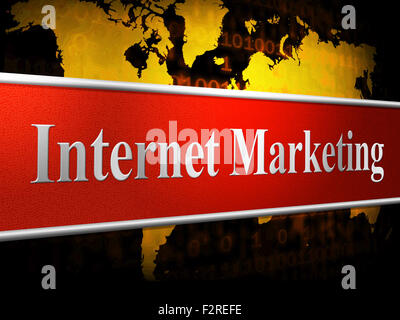 Internet Marketing indicando il World Wide Web e sito Web Foto Stock
