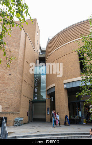 Grand Arcade entrata nord Cambridge Cambridgeshire England Foto Stock