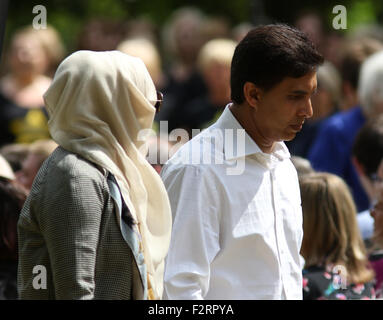 Londra, UK, 7 Luglio 2015: vista generale al 7/7 attentati di Londra evento commemorativo a Hyde Park 7/7 memorial a Londra Foto Stock