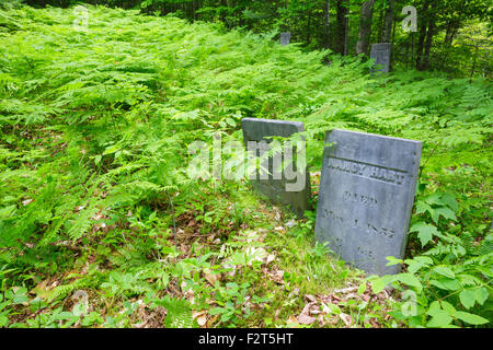 Cimitero a Thornton Gore in Thornton, New Hampshire USA. Thornton Gore era un vecchio hill farm comunità. Foto Stock