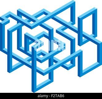 Cubo segni vettore per affari di costruzione Illustrazione Vettoriale