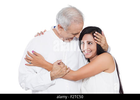 2 indiano padre e figlia godere Foto Stock