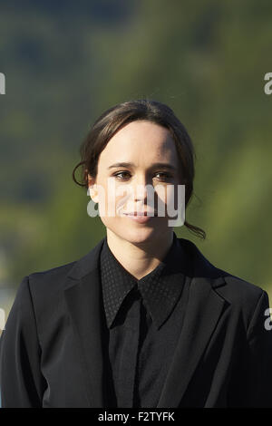 San Sebastian, Euskadi, Spagna. 24Sep, 2015. La pagina di Ellen pongono per 'Freeheld' photocall durante 63a San Sebastian International Film Festival presso l'Acquario il 24 settembre a San Sebastian Credit: Jack Abuin/ZUMA filo/Alamy Live News Foto Stock