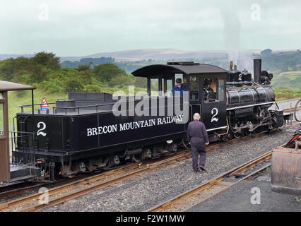 Brecon ferrovia di montagna, Pant Stazione, Merthyr Tydfil Foto Stock