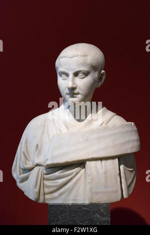 Berlino. Germania. Ritratto di imperatore romano Gordiano III, 238-242 d.c. Altes Museum. Foto Stock