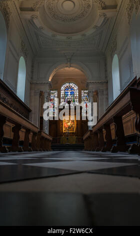 Interno della Cappella (progettata da Christoper Wren subito dopo la guerra civile inglese) presso il Pembroke College di Cambridge Foto Stock