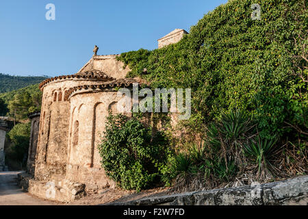 Sant Julia de Coaner chiesa. Romanico. Sant Mateu de Bages. Foto Stock