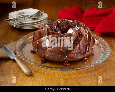 La Mississippi mud bundt cake Foto Stock