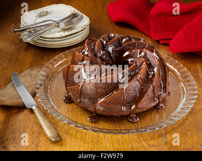 La Mississippi mud bundt cake Foto Stock