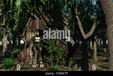 Fondo del giardino. Foto Stock