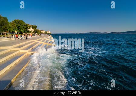 Zadar la famosa installazione, organi di mare Foto Stock