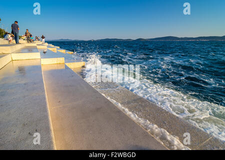 Zadar la famosa installazione, organi di mare Foto Stock