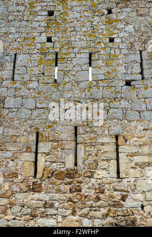 Mura di un castello in pals, Girona, Catalogna, Spagna Foto Stock