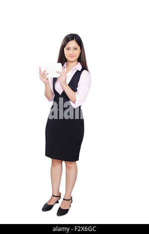 1 indian Business donna la composizione digitale compressa Foto Stock