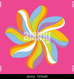 Abstract fiori colorati in design. Sfondo vettoriale Illustrazione Vettoriale