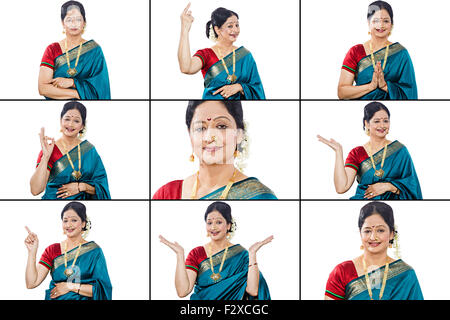 1 indian Marathi donna adulta confronto multi-tasking Foto Stock