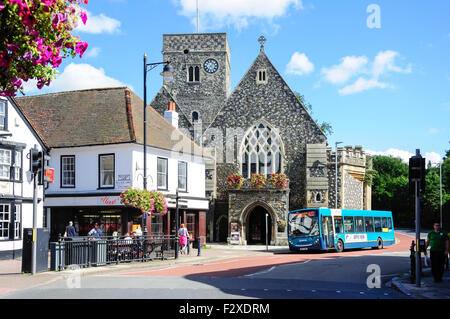 Chiesa della Santa Trinità, Dartford High Street, Dartford Kent, England, Regno Unito Foto Stock