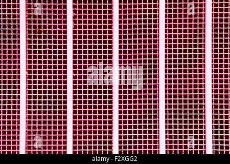 Close up griglia metallica verticale con barre di metallo Foto Stock