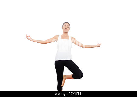 1 indian donna adulta meditazione Yoga Foto Stock