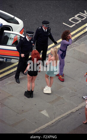 Scatti luminosi Spice mondo Movie set Albert Hall Victoria Beckham ahimè Posh e co le riprese di Londra 16/7/97 (immagine di credito©Jack Ludlam) Foto Stock