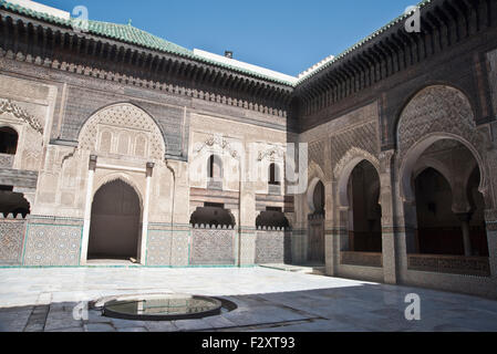 Medersa Bou Inania, Fez, in Marocco Foto Stock