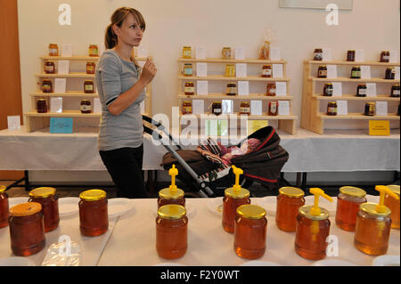 Brno, Repubblica Ceca. Xxv Sep, 2015. Tre giorni di incontro internazionale di apicoltori inizia a Brno, in Repubblica ceca, 25 settembre 2015. © Vaclav Salek/CTK foto/Alamy Live News Foto Stock