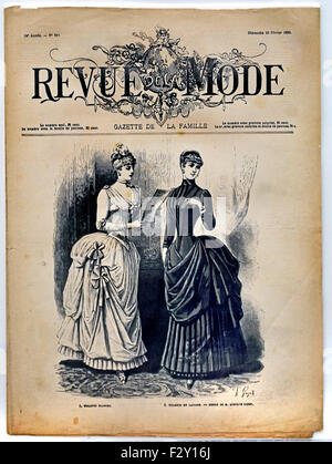 Revue Mode 1885 Francese di Parigi ( moda couture abiti firmati ) Foto Stock