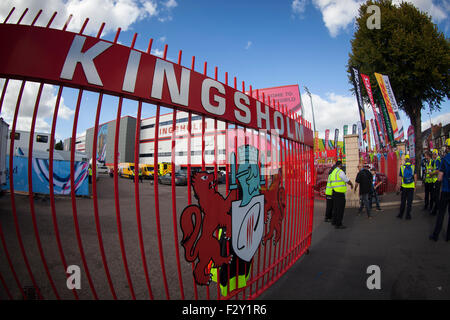 09.2015. Kingsholm Stadium, Gloucester, Inghilterra. Coppa del Mondo di rugby. Argentina contro Georgia. Una vista generale di Kingsholm Stadium. Foto Stock