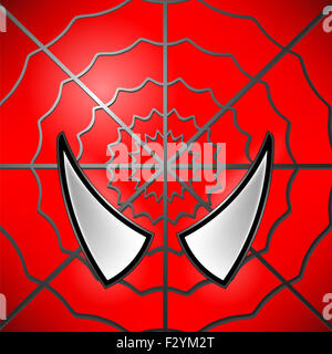 Icona del supereroe. Maschera Foto Stock